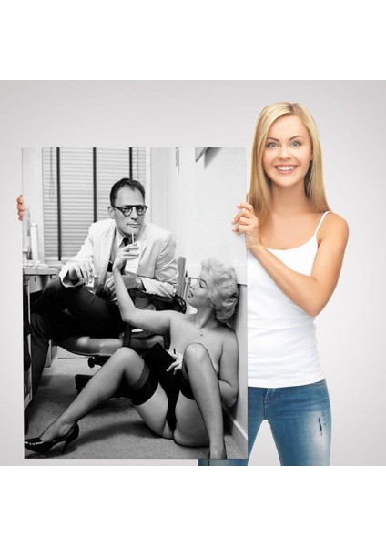 Marilyn Monroe ile Arthur Miller Duvar TABLOSU-6063 modelleri