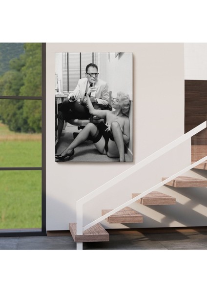 Marilyn Monroe ile Arthur Miller Duvar TABLOSU-6063 fırsatları