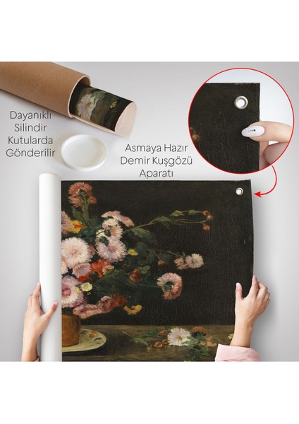 Aster Buketi, 1859, Gustave Courbet Duvar ÖRTÜSÜ-7059 indirimleri