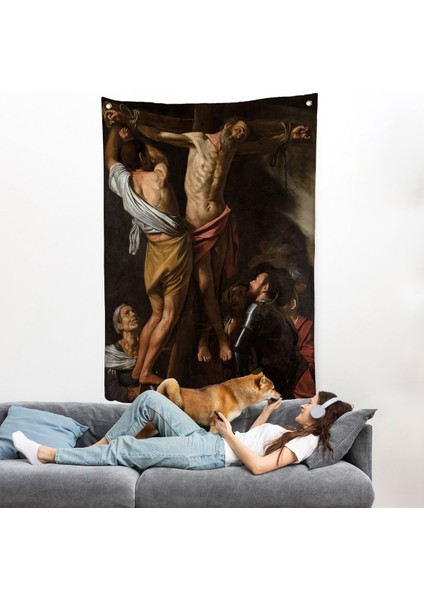 Caravaggio - Aziz Andrew'un Çarmıha Gerilmesi Duvar Örtüsü - The Crucifixion Of Saint ANDREW-7424
