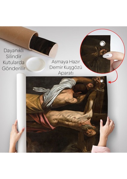 Caravaggio - Aziz Andrew'un Çarmıha Gerilmesi Duvar Örtüsü - The Crucifixion Of Saint ANDREW-7424 indirimleri