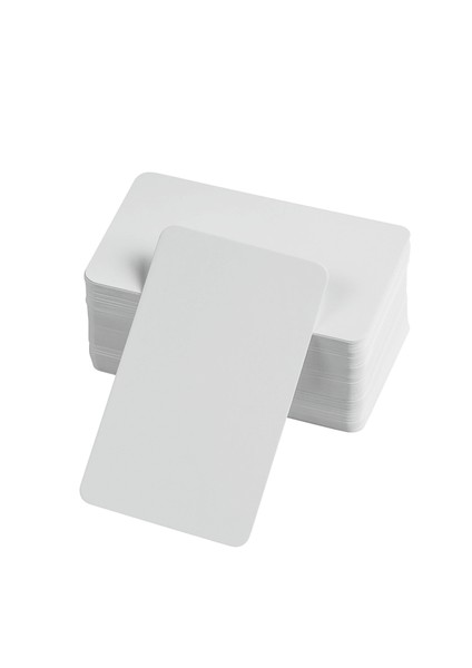 Boş Kelime Kartları 5x8 cm - 50 Adet Oval Kenarlı | Tabu &amp; Not Kartları - Beyaz