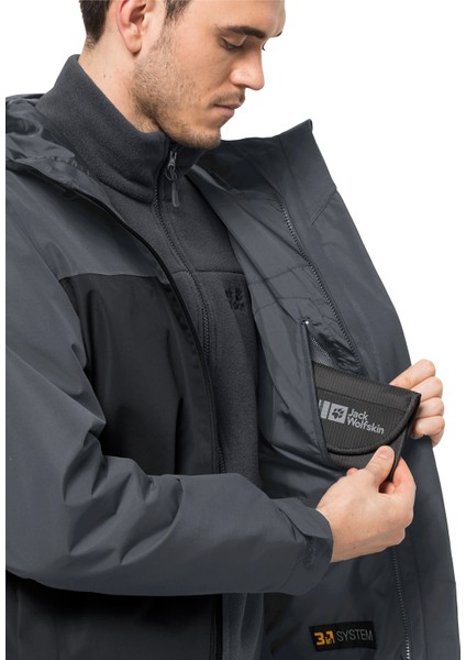Taubenberg 3in1 Erkek Gri Outdoor Ceketi