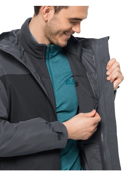 Taubenberg 3in1 Erkek Gri Outdoor Ceketi