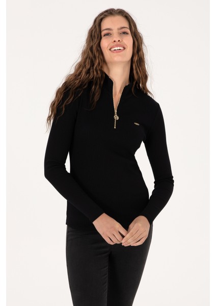 Kadın Siyah Sweatshirt 50313564-VR046