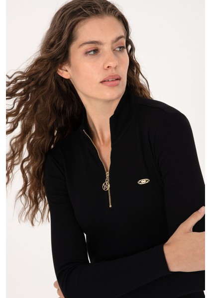 Kadın Siyah Sweatshirt 50313564-VR046 fiyatları