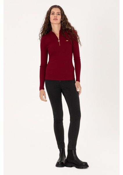 Kadın Bordo Sweatshirt 50313564-VR014 fırsatları