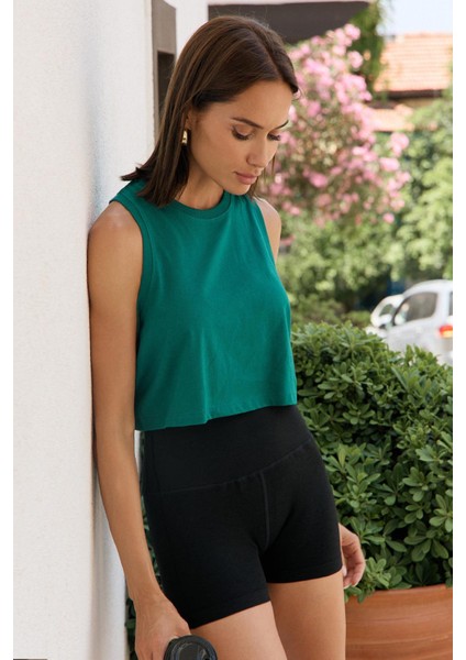 Aura Crop Atlet Yeşil
