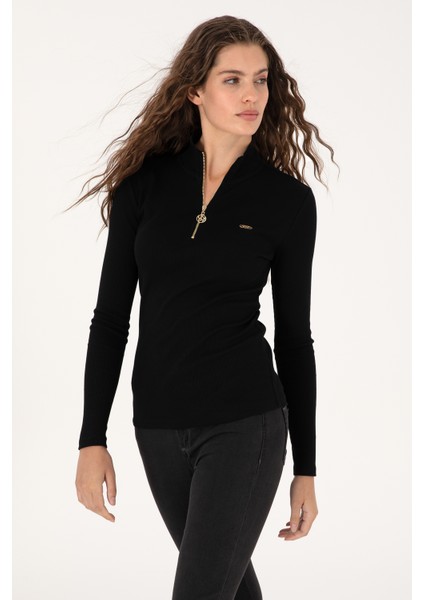 Kadın Siyah Sweatshirt 50313564-VR046 modelleri
