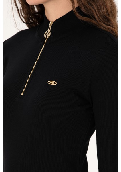 Kadın Siyah Sweatshirt 50313564-VR046