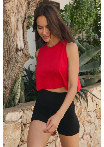 Aura Crop Atlet Kırmızı