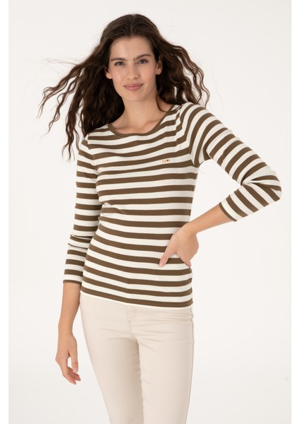 Kadın Haki Sweatshirt 50314203-VR027