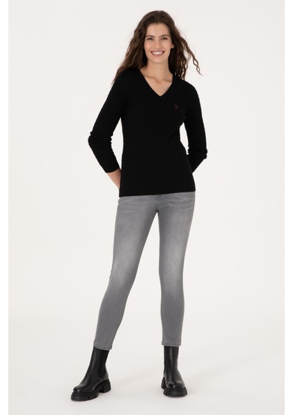 Kadın Siyah Kazak /triko 50313625-VR046 fırsatları