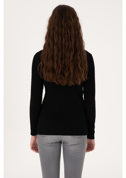 Kadın Siyah Kazak /triko 50313625-VR046 indirimleri