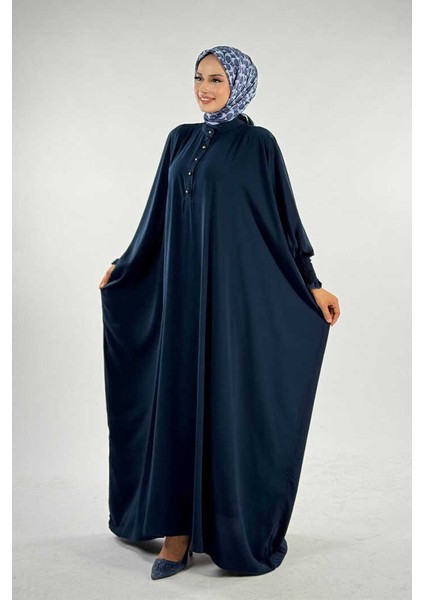 Düğme Detaylı Yarasakol Cilbab 6042 Lacivert fiyatları