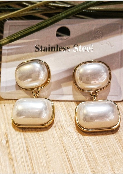 Lüks Figürlü Gösterişli Incili Küpe