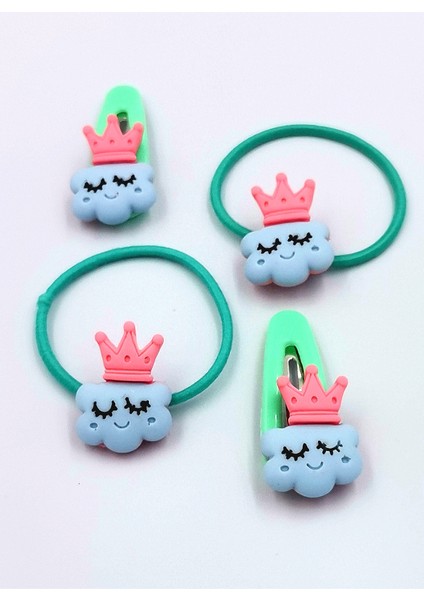 4 Lü Figürlü Renkli Lüks Çıt Çıt Toka