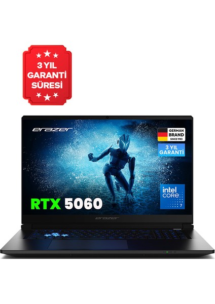 Defender 17 P1 MD600008 Intel Ultra 7 240H 32GB Ram 2tb SSD RTX5060 17.3" 240Hz QHD IPS Freedos Oyuncu Laptop