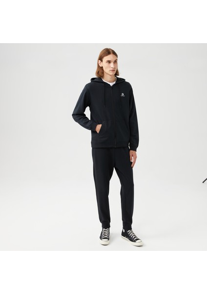 Go-To Embroidered Star Chevron Unisex Siyah Günlük Sweatshirt.001