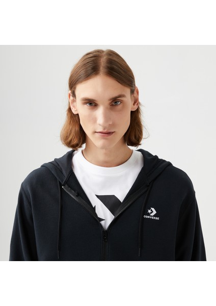 Go-To Embroidered Star Chevron Unisex Siyah Günlük Sweatshirt.001