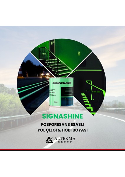 Signashine | Soğuk Solvent Bazlı Fosforlu Yol Çizgi ve Hobi Boyası 1 KG