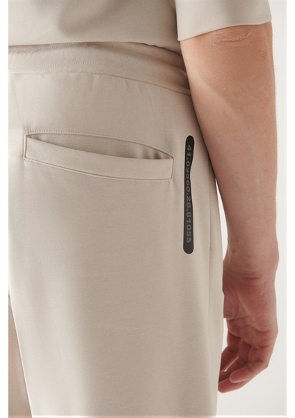 Erkek Bej Soft Touch Regular Fit Jogger Eşofman Altı A22y3435
