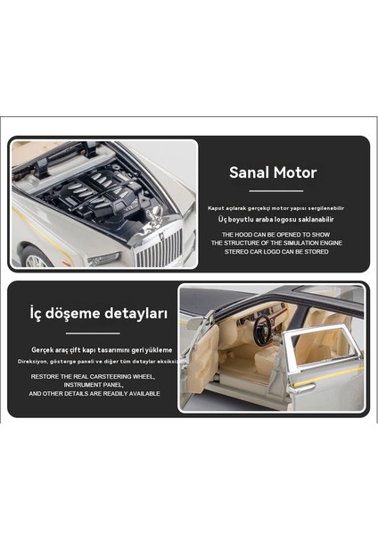 1/32 Rausles Phantom Alaşımlı Araba Modeli Sedan Set Oyuncak Araba (Yurt Dışından) fırsatları