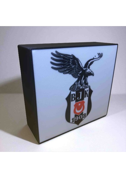 Dekoratif Işıklı Kutu- Beşiktaş Figürlü | Rgb LED Kumandalı | Duvara Asılabilir Özel Tasarım