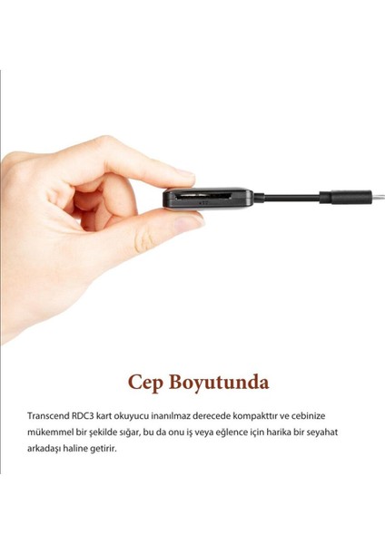 RDC3 USB 3.2 Gen1 Type-C SD/MicroSD Kart Okuyucu (Siyah) fiyatları