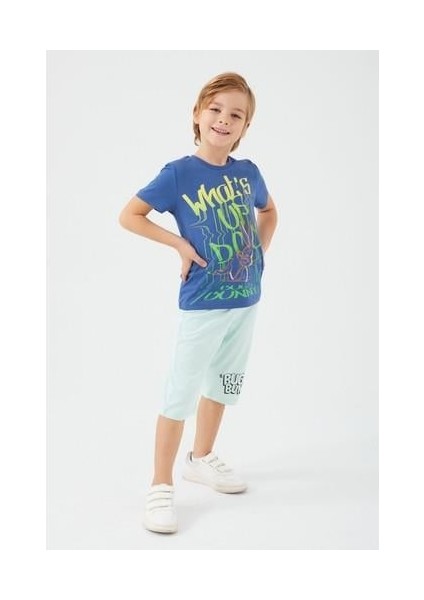 Whats Up Doc Açık Mavi Erkek Çocuk Kapri Takım
