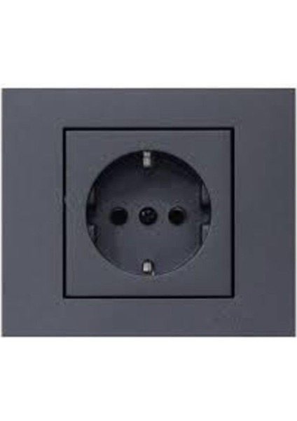 Grano Füme Anahtar Topraklı Priz Set Füme Topraklı Priz