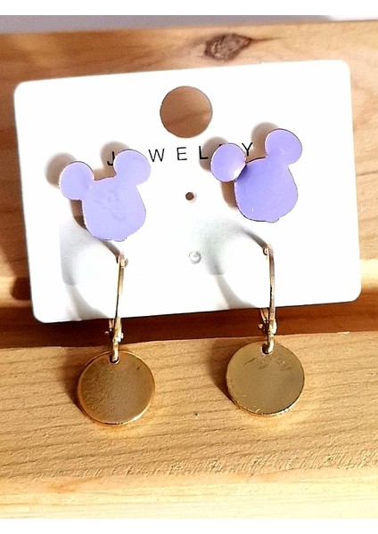 Renkli Şekilli Tarz Küpe