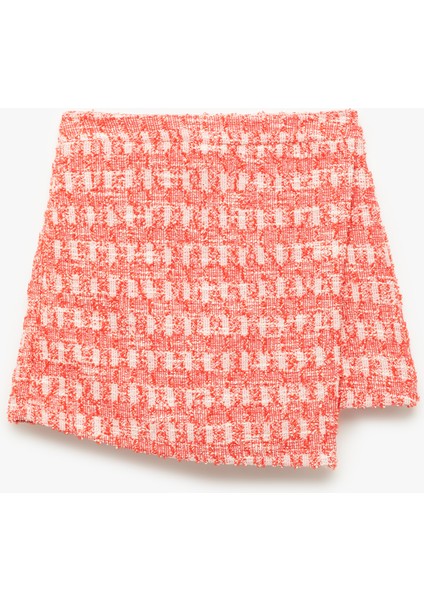 Beli Lastikli Desenli Şort Etek