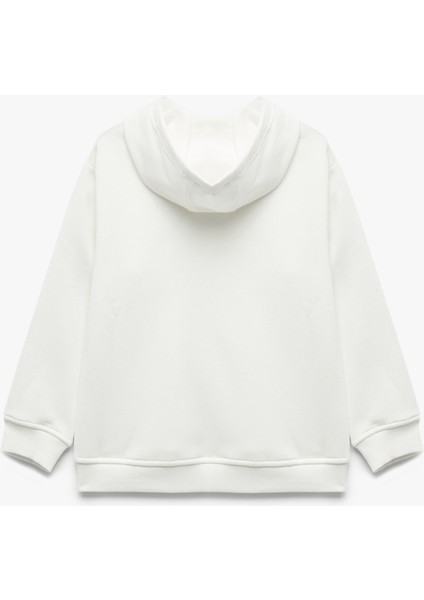 Oversize Şardonlu Uzun Kollu Basic Kapşonlu Sweatshirt fiyatları