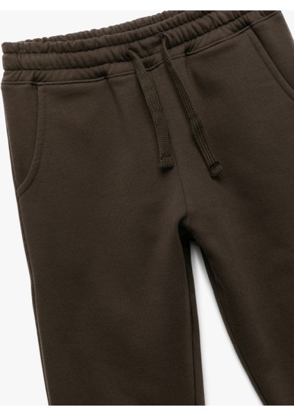 Pamuklu Beli Bağcıklı Şardonlu Jogger Eşofman Altı modelleri