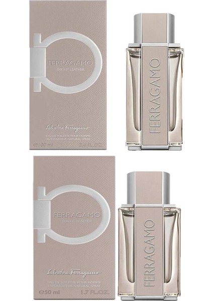 Ferragamo Bright Leather Erkek Parfümü Edt 100 ml + 50 ml 2li Set