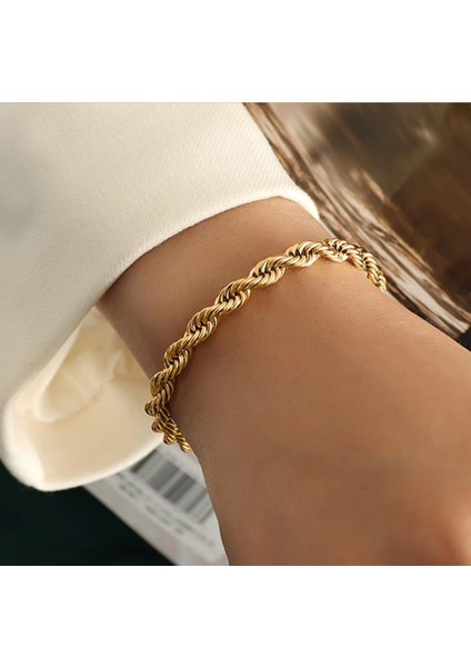 60 cm lik kalın burgu Zincir ve bileklik Çelik Takı Seti | Sns500834 modelleri