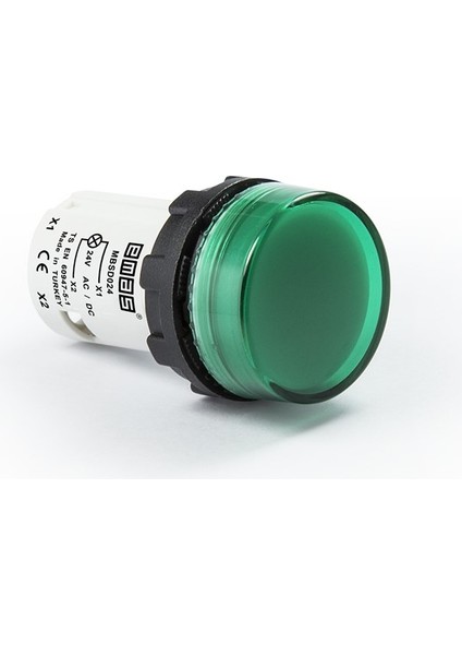 MBSD24Y B Serisi Monoblok Sinyal Lambası Ledli Yeşil 24V (10 ADET)