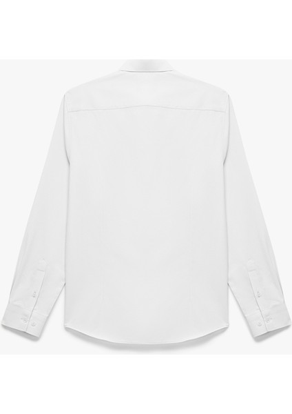 Yarım Italyan Yaka Uzun Kollu Slim Fit Klasik Gömlek fiyatları