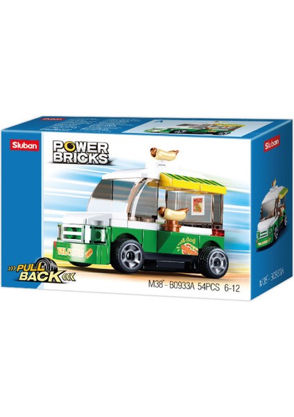 Power Bricks Çek Bırak Hotdog Car