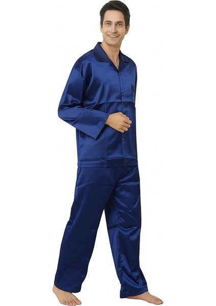 Erkek Pijama Takımı Saten Kumaş Klasik Model Cepli Rahat Tam Kalıp OPEPT25PIEROMOD87 fiyatları