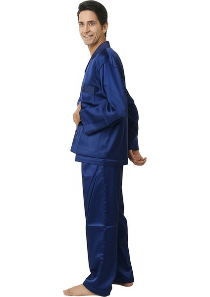 Erkek Pijama Takımı Saten Kumaş Klasik Model Cepli Rahat Tam Kalıp OPEPT25PIEROMOD87 fırsatları