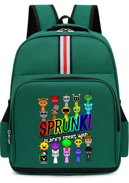 Karikatür Çocuk Omuz Çantası Küçük Öğrencilerle Erkek ve Kadınların Kampüs Trendi Büyük Kapasiteli Okul Çantası (Yurt Dışından)