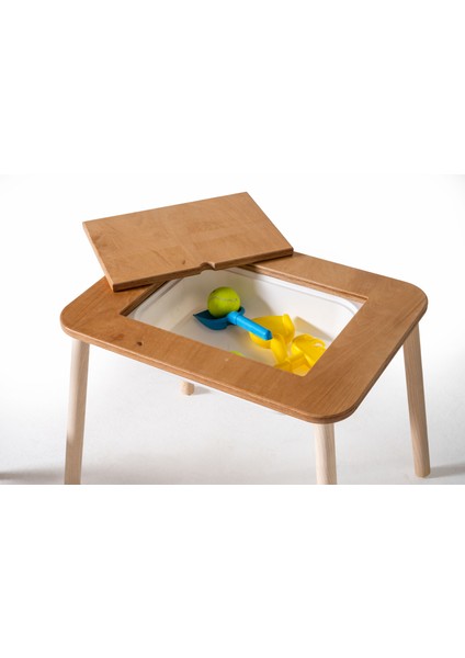 Montessori Tek Hazneli Aktivite Masası ve 2 Adet Remy Sandalye Seti indirimleri