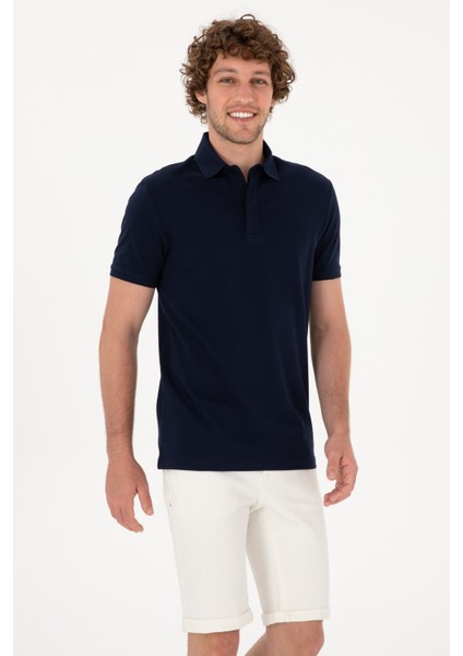 Erkek Lacivert Tişört Basic 50306015-VR033 modelleri