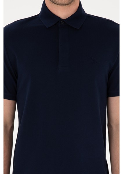 Erkek Lacivert Tişört Basic 50306015-VR033