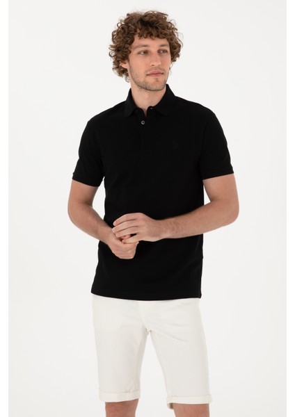 Erkek Siyah Tişört Basic 50306015-VR046