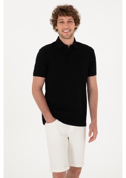 Erkek Siyah Tişört Basic 50306015-VR046 modelleri