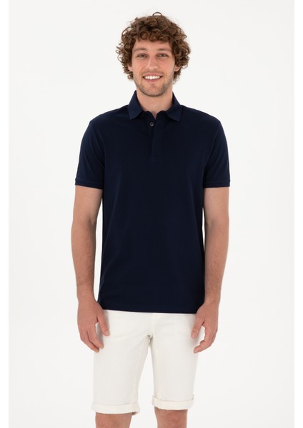 Erkek Lacivert Tişört Basic 50306015-VR033