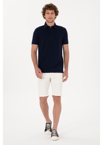 Erkek Lacivert Tişört Basic 50306015-VR033 fırsatları